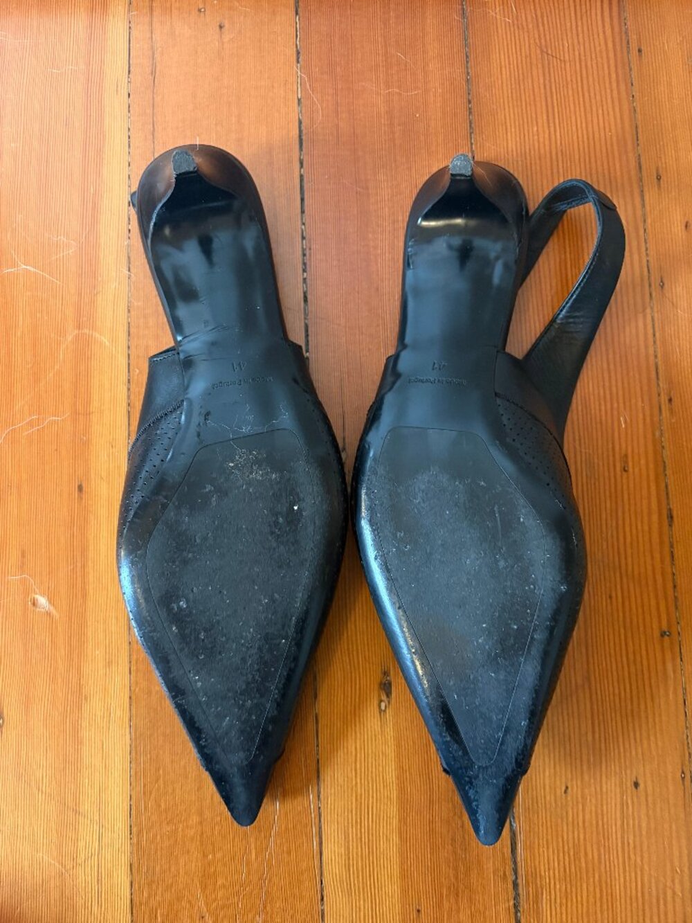 COS perforated leather slingback heels size 41 - Picture 3 of 4